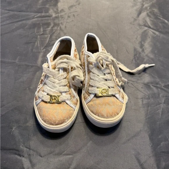 Michael Kors Kids Tan and White Sneakers - Picture 1 of 5